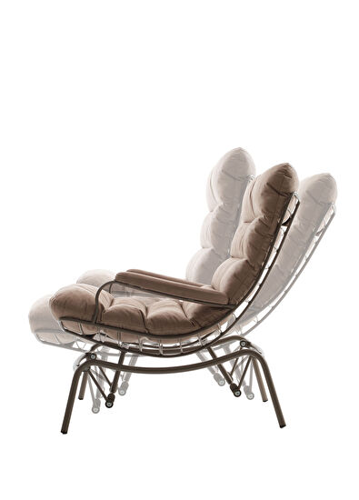 Sürton Yeke Siyah Deri Puflu Sallanır Tv Koltuğu - 4