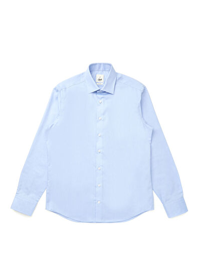 Beymen Club Comfort Fit Mavi Non-iron Oxford Gömlek - 7