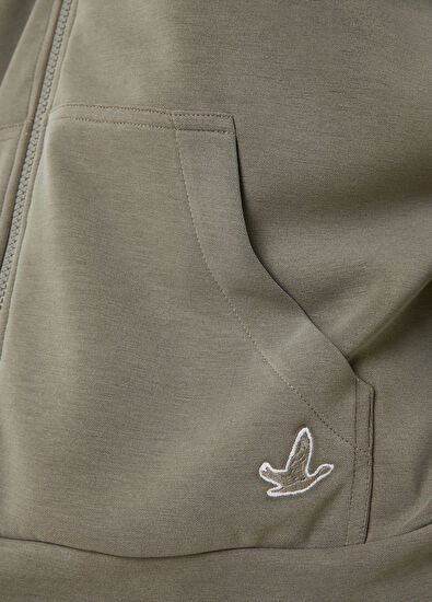 Beymen Club Olive Hooded Contrast-Trimmed Sweatshirt - 5