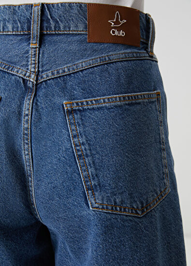 Beymen Club Blue Denim Bermuda - 5