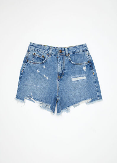 Beymen Club Blue Denim Shorts - 7