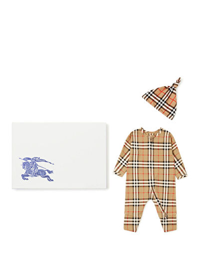 Burberry Claude Cotton 2 Piece Beige Baby Gift Set - 3