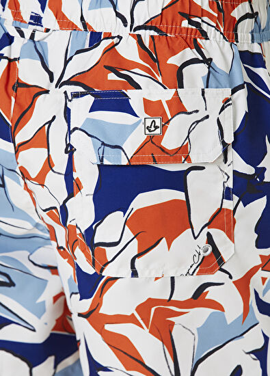 Beymen Club Mavi Turuncu Çiçek Desenli Mayo - 6