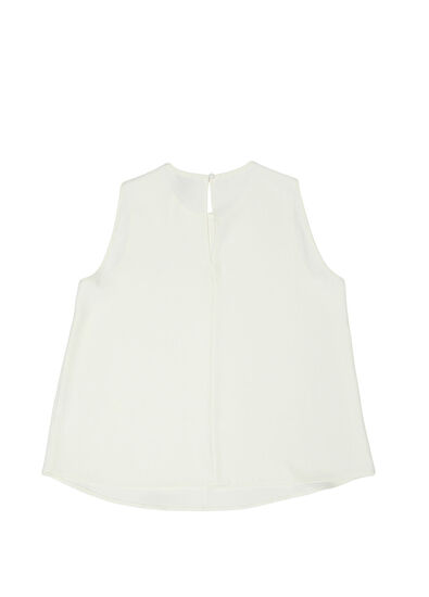Beymen Club Off-White Crew Neck Sleeveless Basic Blouse - 6