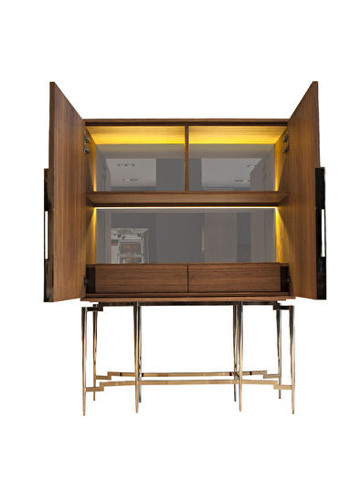 Mobi Nikea Renkli Ceviz Kabinet Konsol - 3