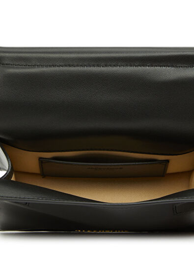 The Small Rond Carré Siyah Kadın Deri El Portföyü - Görsel 6