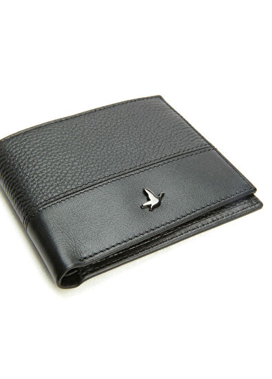 Beymen Club Black Men's Double Leather Wallet - 5