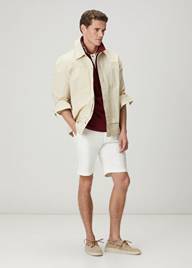 Beymen Club Vişne Comfort Fit Yaka Altı Baskılı Polo T-shirt - 4