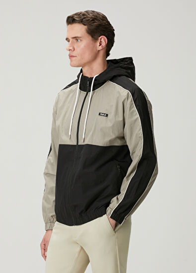 Beymen Club Beige Black Hooded Coat - 4