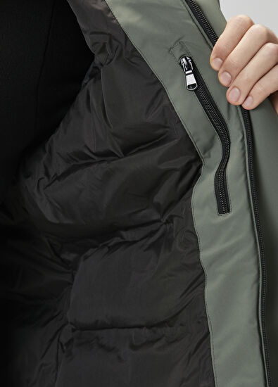 Beymen Club Aqua Green Hooded Long Coat - 7