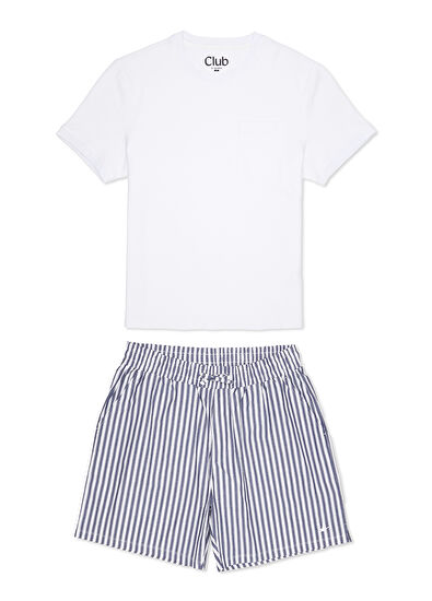 Beymen Club Lacivert Çizgi Desenli Pijama Seti - 10