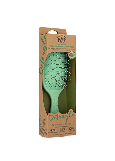 Wet Brush Go Green Paddle Detangler Yeşil Kalın Telli Saçlar İçin Geniş Saç Fırçası - 6