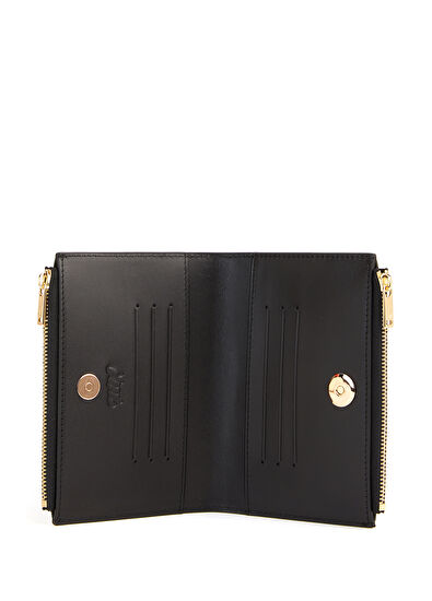 Beymen Club Siyah Çift Fermuarlı Kadın Deri Cüzdan Pasaportluk - 4
