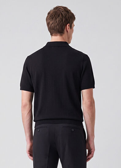 Beymen Club Black Polo Short Sleeve Sweater - 5