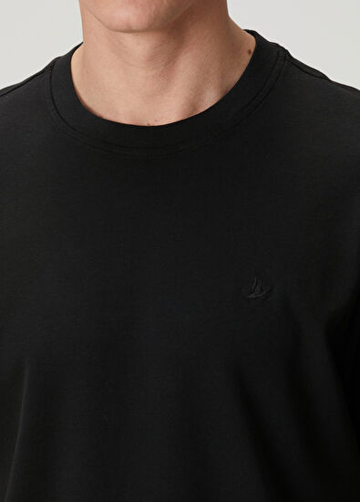 Beymen Club Relax Fit Black Basic T-Shirt - 7