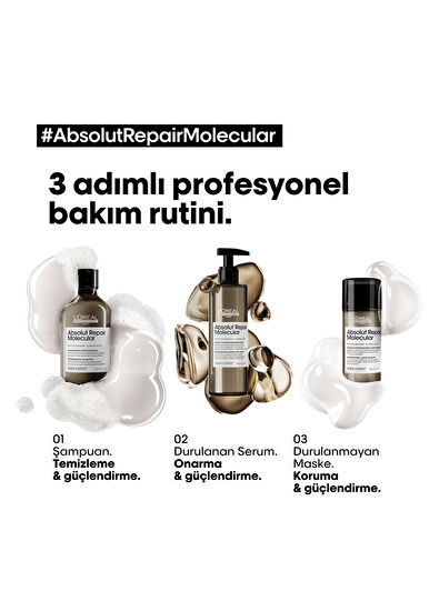 Loreal Professionnel Serie Expert Absolut Repair Molecular Tüm Yıpranmış Saçlar İçin Arındırıcı Şampuan 300 ml - 7