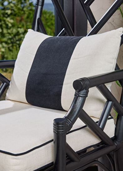 Bee Interiors Classy Bamboo Tree Black Armchair - 5