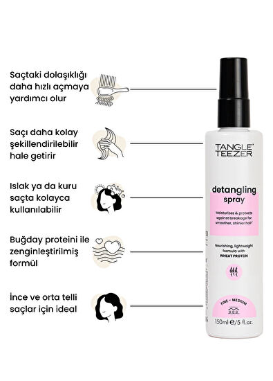 Tangle Teezer Everyday Detangling Wheat Protein Dolaşık İnce Telli ve Normal Saç Açıcı Sprey 150 ml - 3