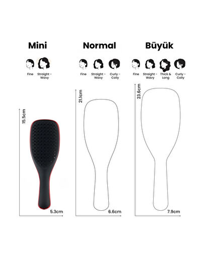 Tangle Teezer The Devil Wears Prada Ultimate Detangler Red Mini Size Chrome Hair Brush Comb - 5