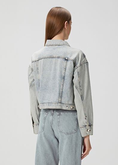 Beymen Club Light Blue Short Denim Jacket - 4