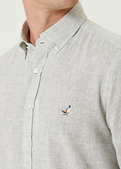 Beymen Club Slim Fit Haki Gömlek - 6