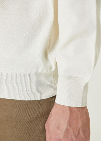 Beymen Club Ecru Goose Embroidered Sweater - 7