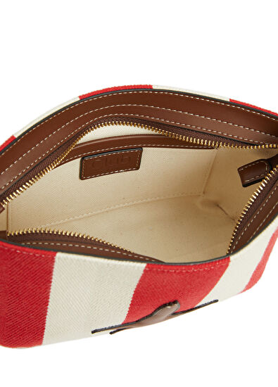 Beymen Club Kırmızı Çizgili Kadın Canvas El Portföyü - 5