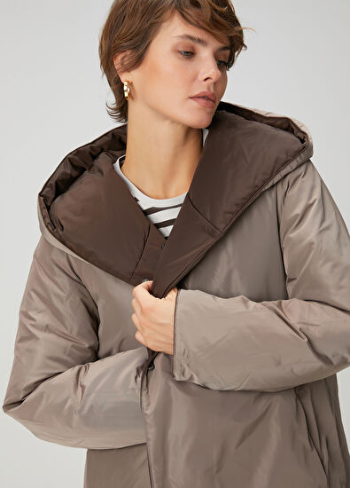 Beymen Club Kahverengi Çift Taraflı Mont - 5