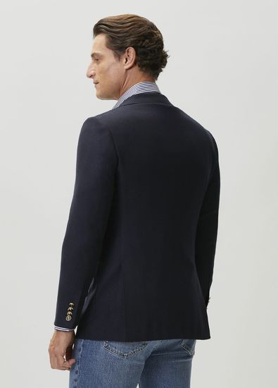 Kiton Navy Blue Cashmere Jacket - 4