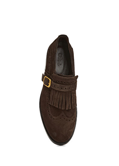 Beymen Club Kahverengi Tokalı Kadın Süet Ayakkabı - 4