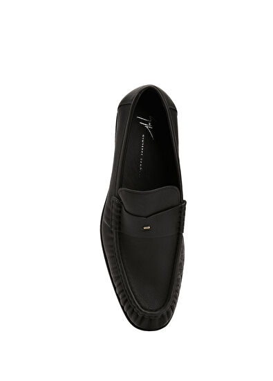 Giuseppe Zanotti Siyah Bantlı Erkek Deri Loafer - 4