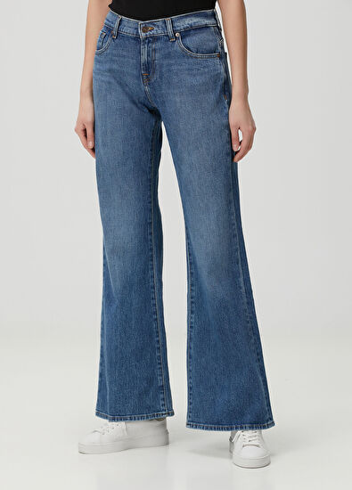 7 For All Mankind Mavi Flared Jean Pantolon - 3