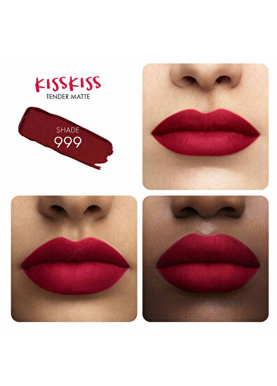 Guerlain KissKiss Tender Matte 999 Eternal Red - 7