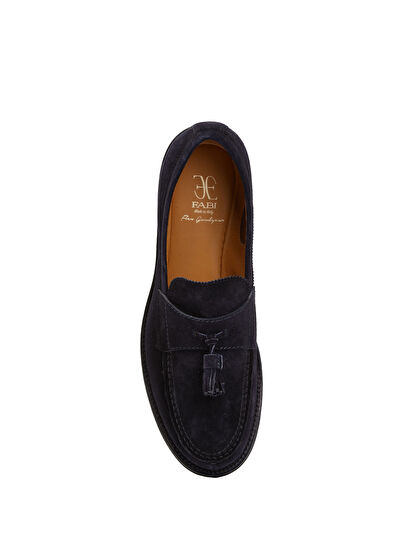 Fabi Navy Blue Men's Suede Loafer - 4