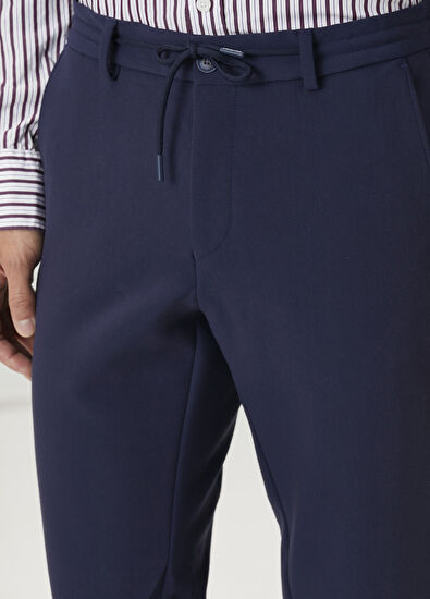 Beymen Club Navy Blue Waist Corded Sports Pants - 4