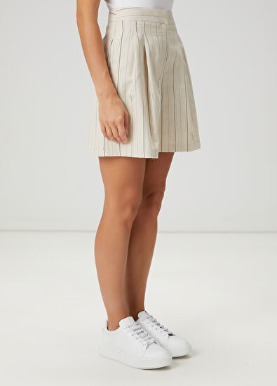 Beymen Club Beige Striped Shorts - 3