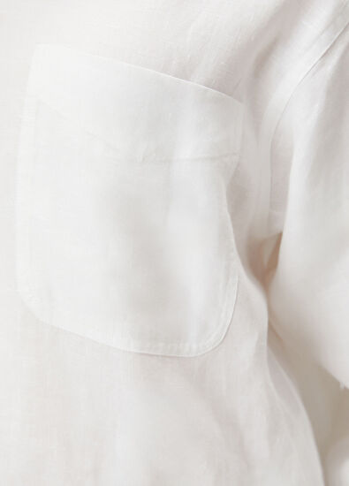 Beymen Club Oversize Off-White Linen Shirt - 7