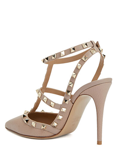Rockstud Deri Topuklu Ayakkabı - Görsel 5
