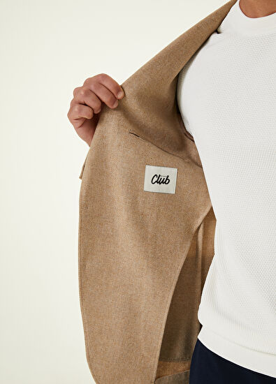 Beymen Club Beige Patch Pocket Detailed Woolen Coat - 10