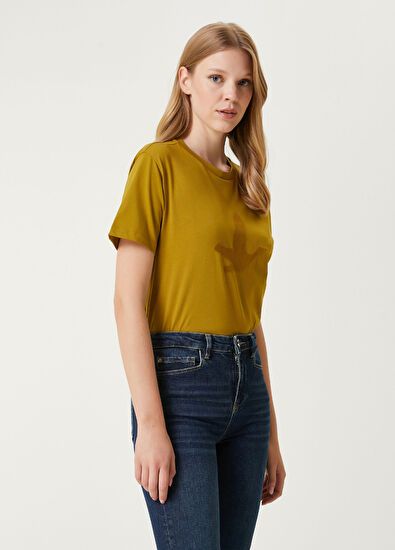 Beymen Club Yağ Yeşili Logo Baskılı T-shirt - 5