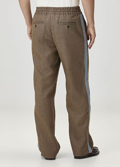 Drôle De Monsieur Kahverengi Beli Kordonlu Yün Eşofman Altı - 3