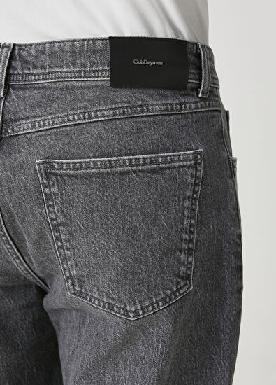 Beymen Club Gri Yıkamalı Tapered Fit Jean Pantolon - 5