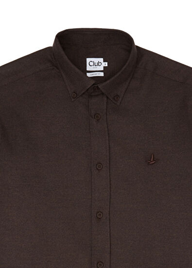 Beymen Club Comfort Fit Armürlü Çift Renkli Flanel Gömlek - 7