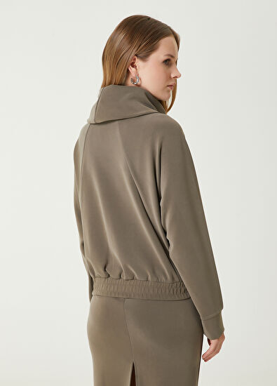 Beymen Club Haki Dökümlü Yaka Sweatshirt - 6