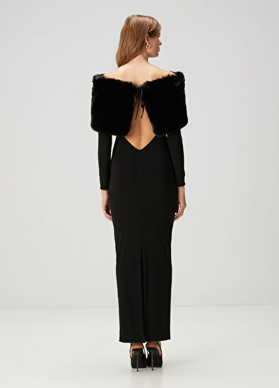 Luna B London Black Maxi Evening Dress - 4