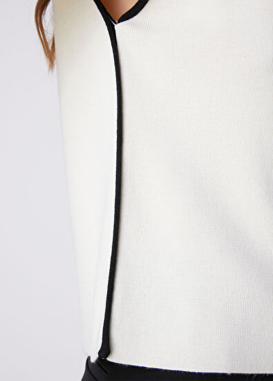 Beymen Club Ecru Contrast Piping Sweater - 6