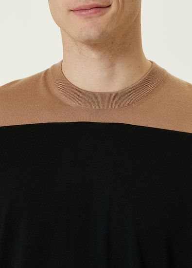 Ferragamo Bej Siyah Kaşmir Kazak - 5