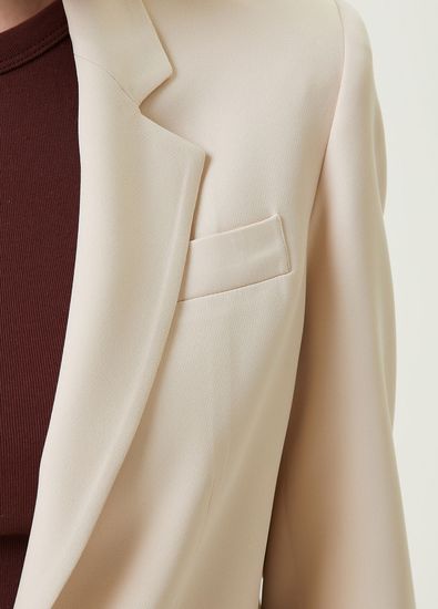 Beymen Club Bej Krep Blazer Ceket - 4