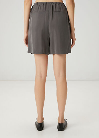 Beymen Club Anthracite flowing stone cupro shorts - 4