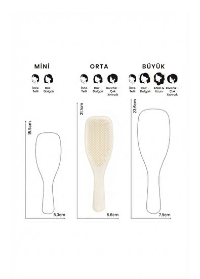 Tangle Teezer Matte Ultimate Detangler Porcelain Cream Hair Detangling Brush - 7